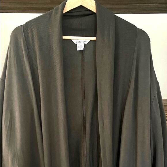 Athleta Pranayama Restore Wrap Cardigan Hermatite Gray XL - Picture 6 of 10